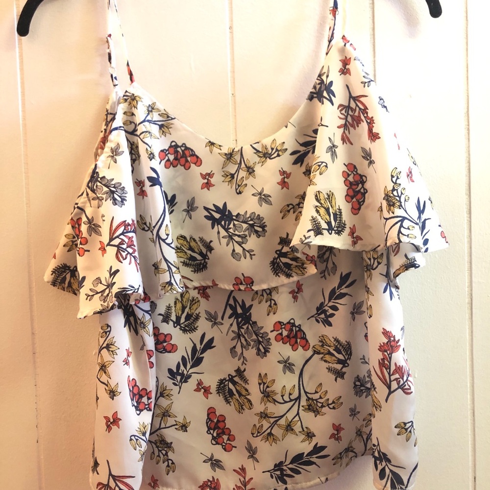 floral off-the-shoulder top